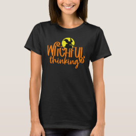 Witchking Thinking Pun Witch Halloween Cotton-Shi T Shirt