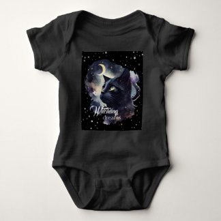 Witchling Dreams Black Cat and Stars T Shirt