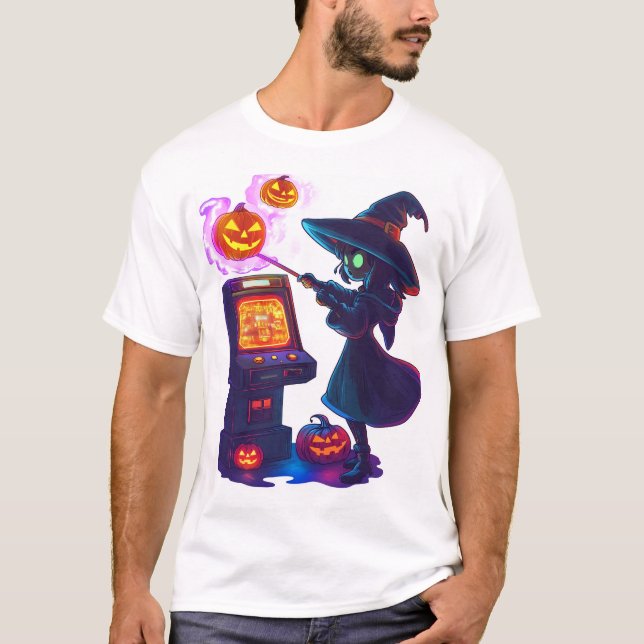 Witch's Arcade Night T Shirt (Framsida)