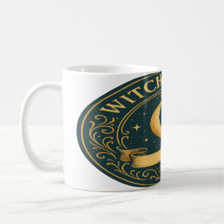 Witch's Brew - Crescent Måne & Stars Vintage Badge Kaffemugg