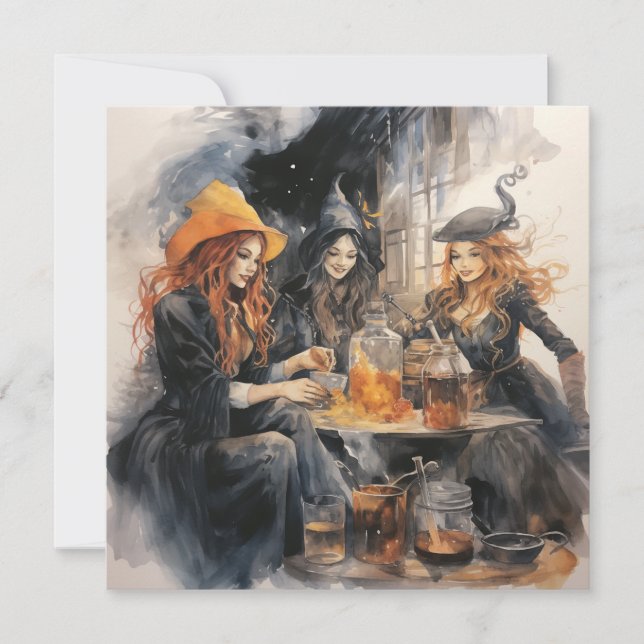 🔮 "Witch's Brew & Crew" 🍹 🔮 Inbjudningar (Framsida)