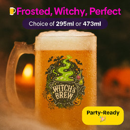 Witch's Brew Frosted Glass Mugg - Halloween Pint