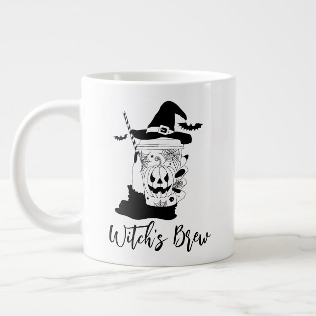 Witch's Brew Halloween Jumbo Mugg (Vänster)