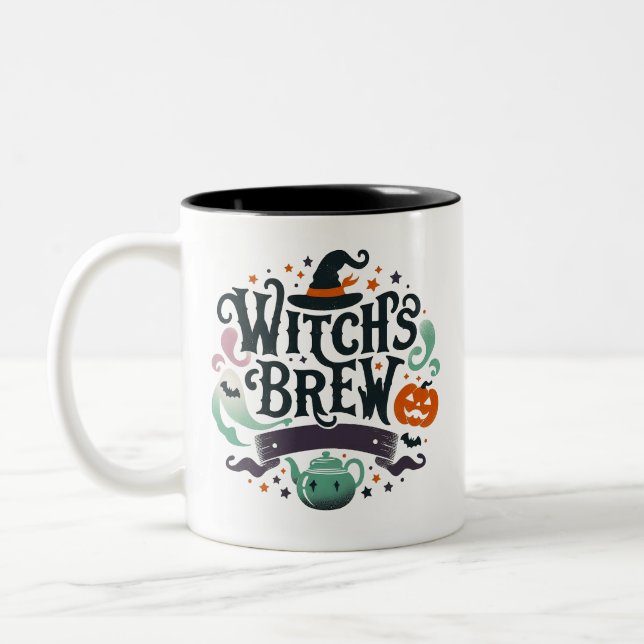Witch's Brew-Halloween Två-Tonad Mugg (Vänster)