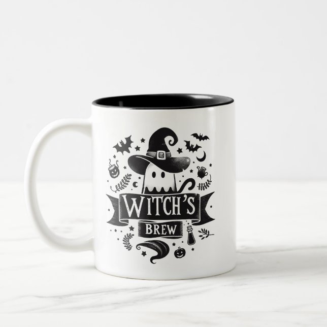 Witch's Brew-Halloween Två-Tonad Mugg (Vänster)
