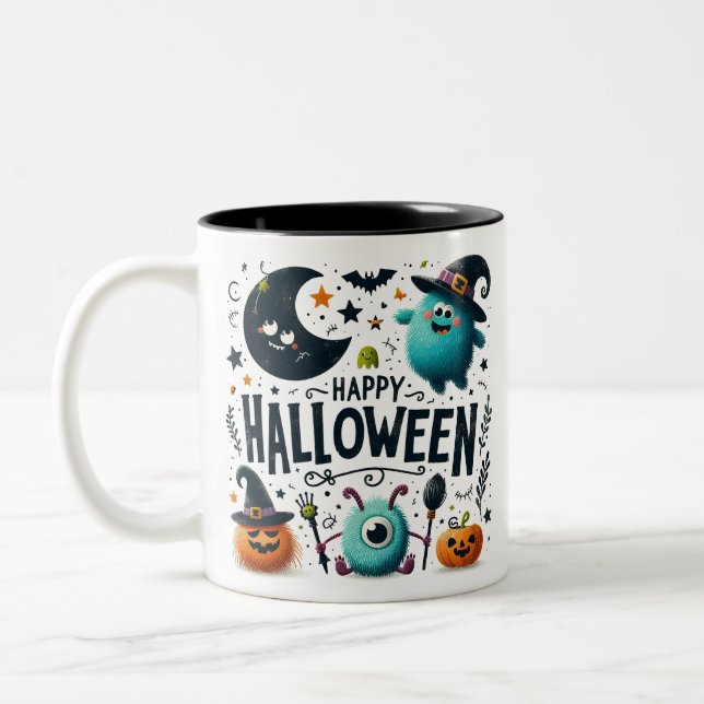 Witch's Brew-Halloween Två-Tonad Mugg (Vänster)