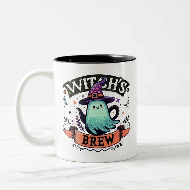 Witch's Brew-Halloween Två-Tonad Mugg (Vänster)