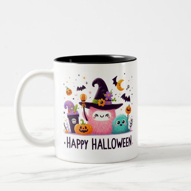 Witch's Brew-Halloween Två-Tonad Mugg (Vänster)