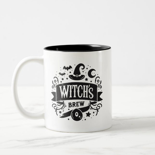 Witch's Brew-Halloween Två-Tonad Mugg (Vänster)