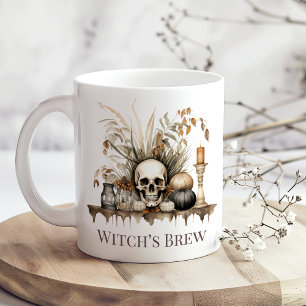 Witch's Brew Mugg - Autumn Skull och ljus Design Jumbo Mugg