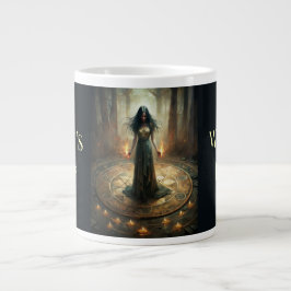 Witch's Brew - Ritual Witch with Pentacle Circle Jumbo Mugg