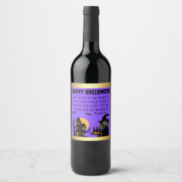 Witch's Brew: Spooktacular Custom Wine Labels! Vinflaska Etikett