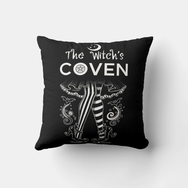 Witch's Coven Witchy Ben Witch Ben Halloween Kudde (Baksida)