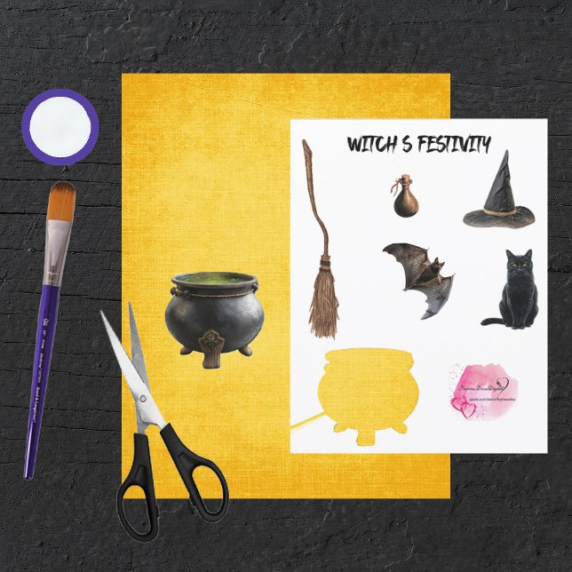 Witch's Festival Embellishments Skrapbook Lakan (Skapare uppladdad)