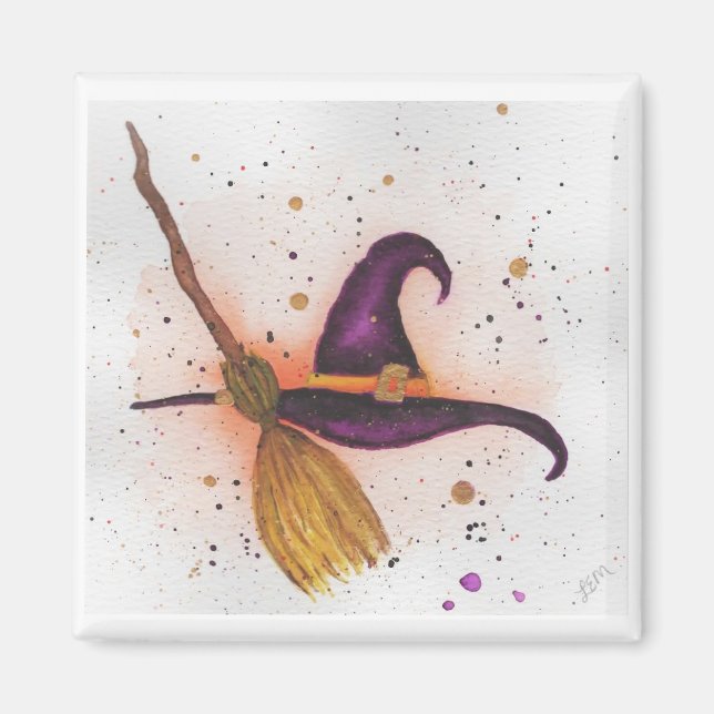 Witch's Hat and Broom Magnet (Framsidan)