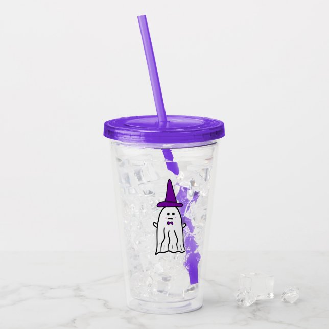 Witch's Hat Halloween Ghost Take Away Mugg (Framsida Ice)