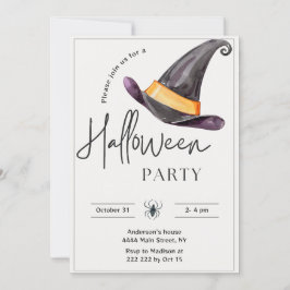 Witch's Hat Halloween-inbjudan Inbjudningar