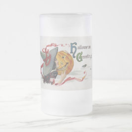 Witch's Kiss: en Jack o lantern på Halloween Frostat Ölglas