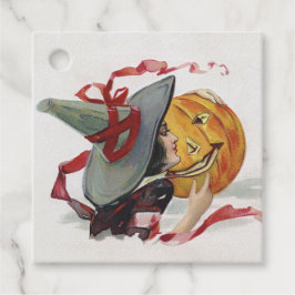 Witch's Kiss: en Jack o lantern på Halloween Gåvor Etiketter