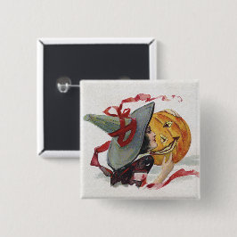 Witch's Kiss: en Jack o lantern på Halloween Knapp