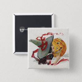 Witch's Kiss: en Jack o lantern på Halloween Knapp