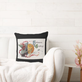 Witch's Kiss: en Jack o lantern på Halloween Kudde