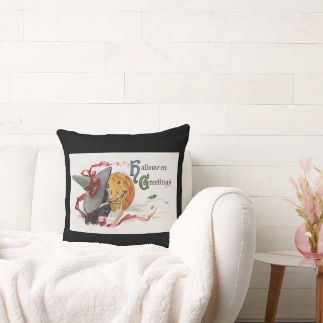 Witch's Kiss: en Jack o lantern på Halloween Kudde (Soffa)