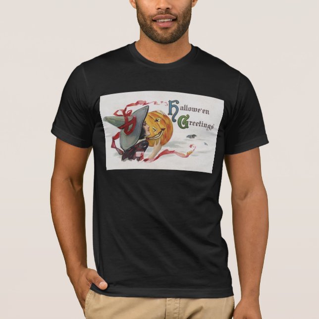 Witch's Kiss: en Jack o lantern på Halloween T Shirt (Framsida)