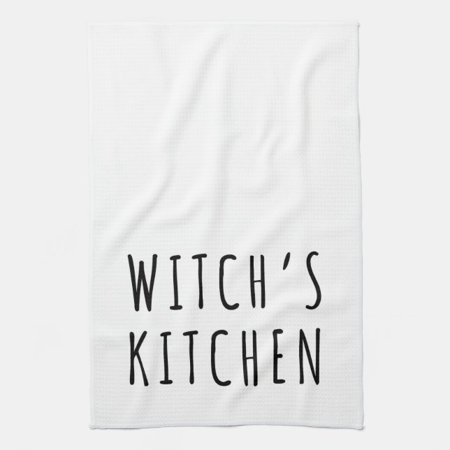 Witch's Kitchen White Kökshandduk (Vertikal)