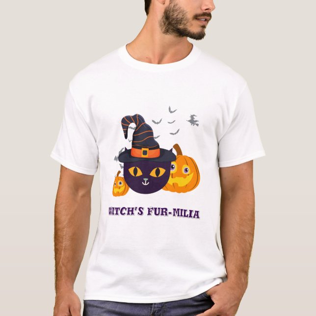 Witch's Päls-Malls Halloween T Shirt (Framsida)
