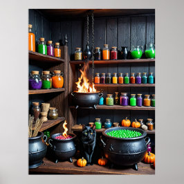 Witch's Potion Room A Magic Alchemist's Haven Poster