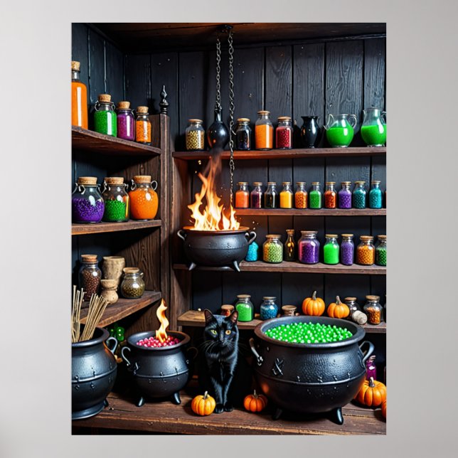Witch's Potion Room A Magic Alchemist's Haven Poster (Framsidan)