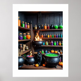 Witch's Potion Room A Magic Alchemist's Haven Poster