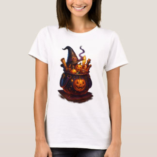 "Witch's Pumpkin Brew - Halloween Cauldron T-Shirt