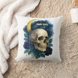 Witchy Aesthetic Gothic Blommigt Halloween Creepy Kudde