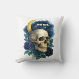 Witchy Aesthetic Gothic Blommigt Halloween Creepy Kudde