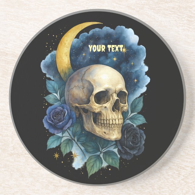 Witchy Aesthetic Gothic Blommigt Halloween Creepy Underlägg (Framsidan)