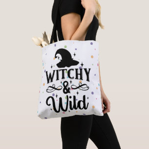 Witchy and Vild Polka Dot Halloween Tygkasse