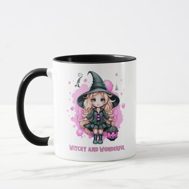 Witchy and Wonderful Witch Halloween Mugg (Vänster)