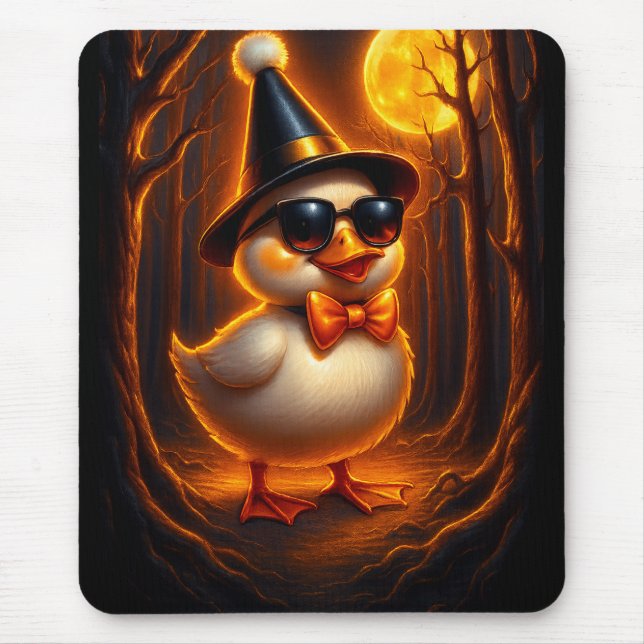 Witchy Anka Halloween Mouse Pad - Lustig Tecknad o Musmatta (Framsidan)