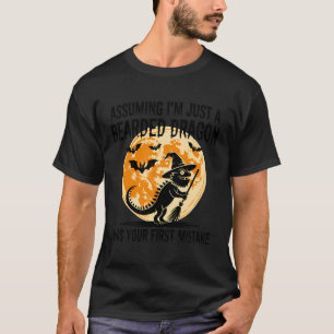 Witchy Beardie Halloween Måne T Shirt