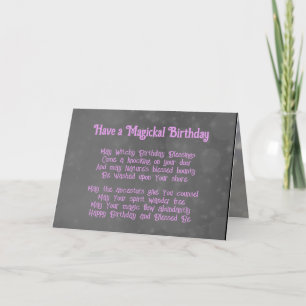 Witchy Birthday Card Kort