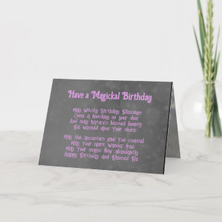 Witchy Birthday Card Kort
