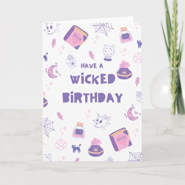 Witchy Birthday-kort Kort (Framsida)