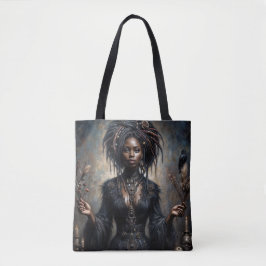 Witchy Black Woman Gothic Art Tygkasse