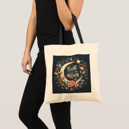Witchy Blommigt skyller det på Måne-totebagen Tygkasse