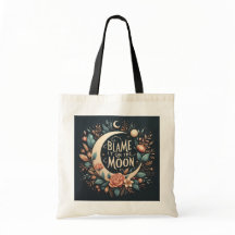 Witchy Blommigt skyller det på Måne-totebagen