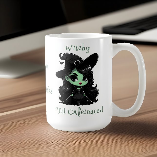 Witchy Brew: Sassy Sips for aily Magic Kaffemugg (Witchy mug for the office or home right side view)