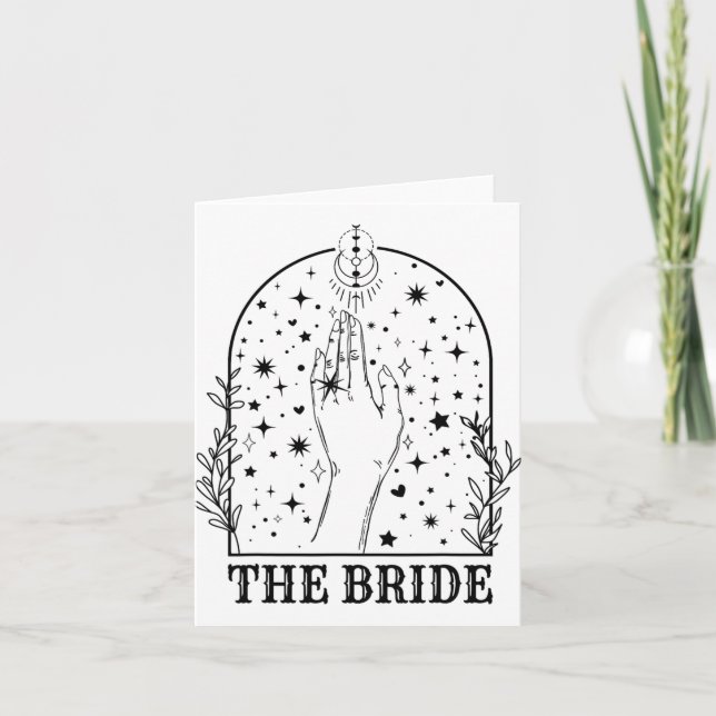 Witchy Bride Coven Matching Gothic Bachelorette Pa Kort (Framsida)