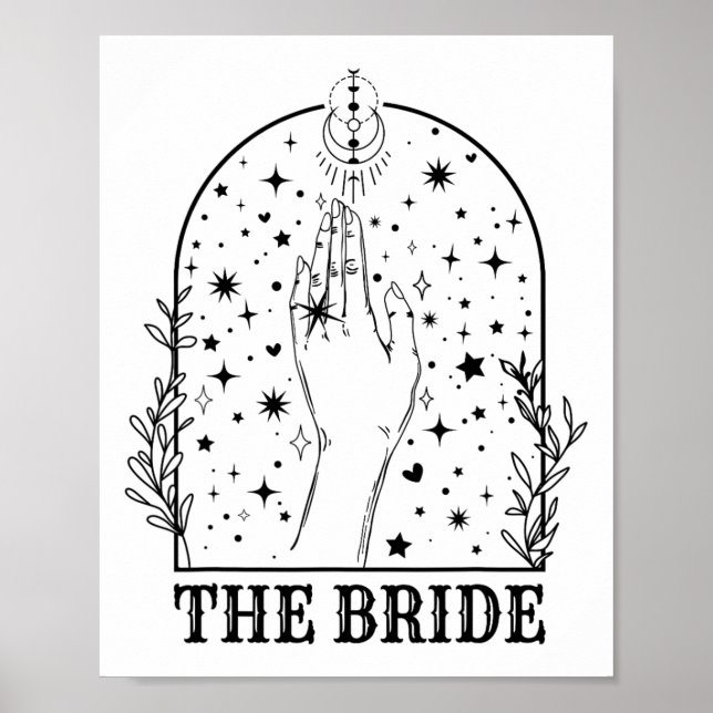 Witchy Bride Coven Matching Gothic Bachelorette Pa Poster (Framsidan)